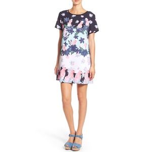 mink pink shift dress